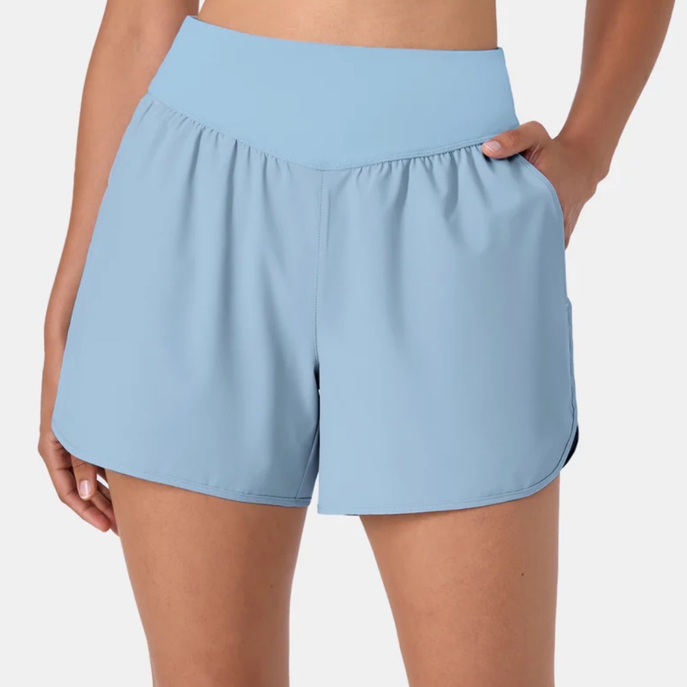 Breezeful High Waisted Side PockeT Casual Shorts 4"